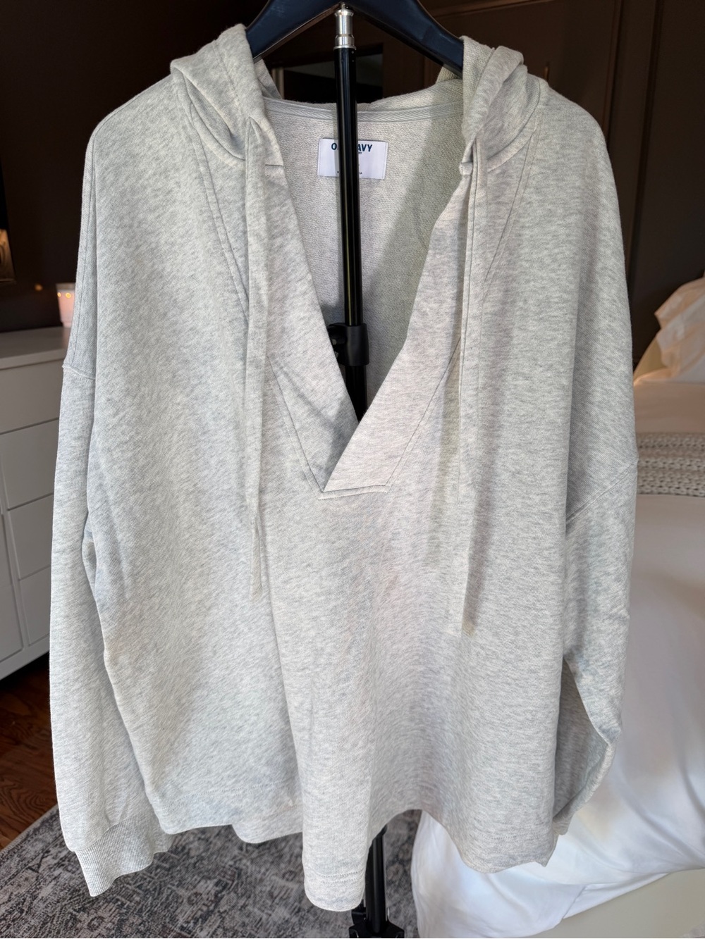 NWT Old Navy SoComfy Terry Tunic Hoodie Oatmeal Heather XL